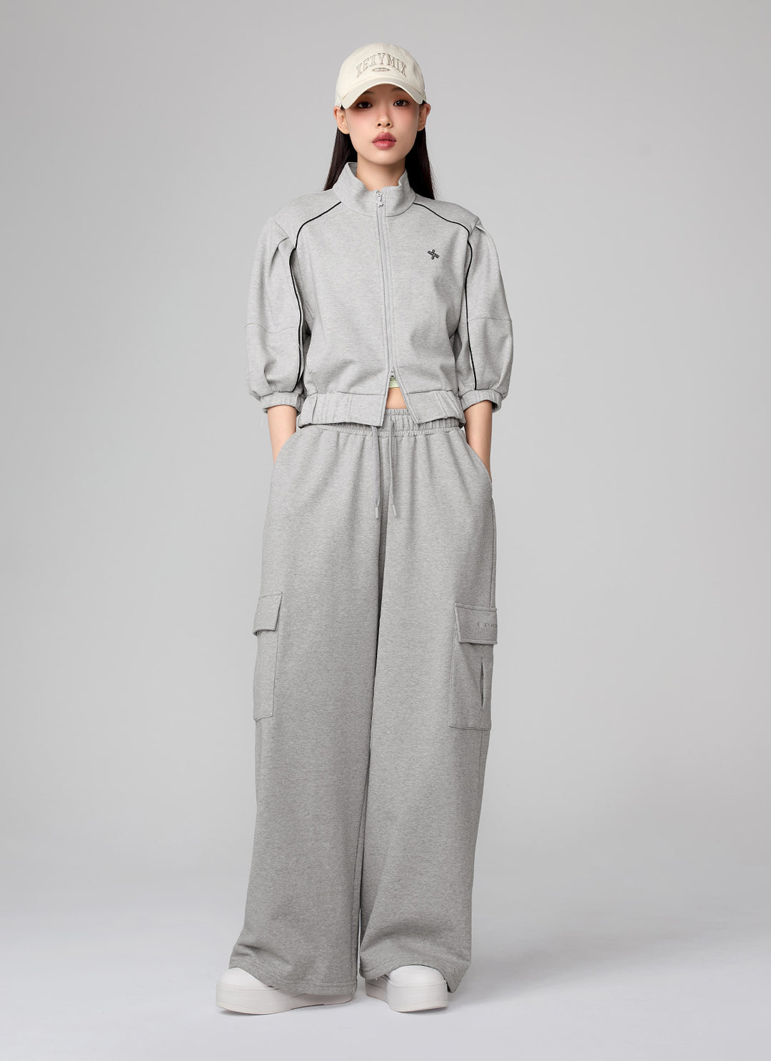 XEXYMIX Lazy Mood Cargo Wide Pants — image 1