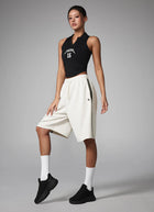 XEXYMIX NX Open Collar In-Pad Crop Top in Black — image 1