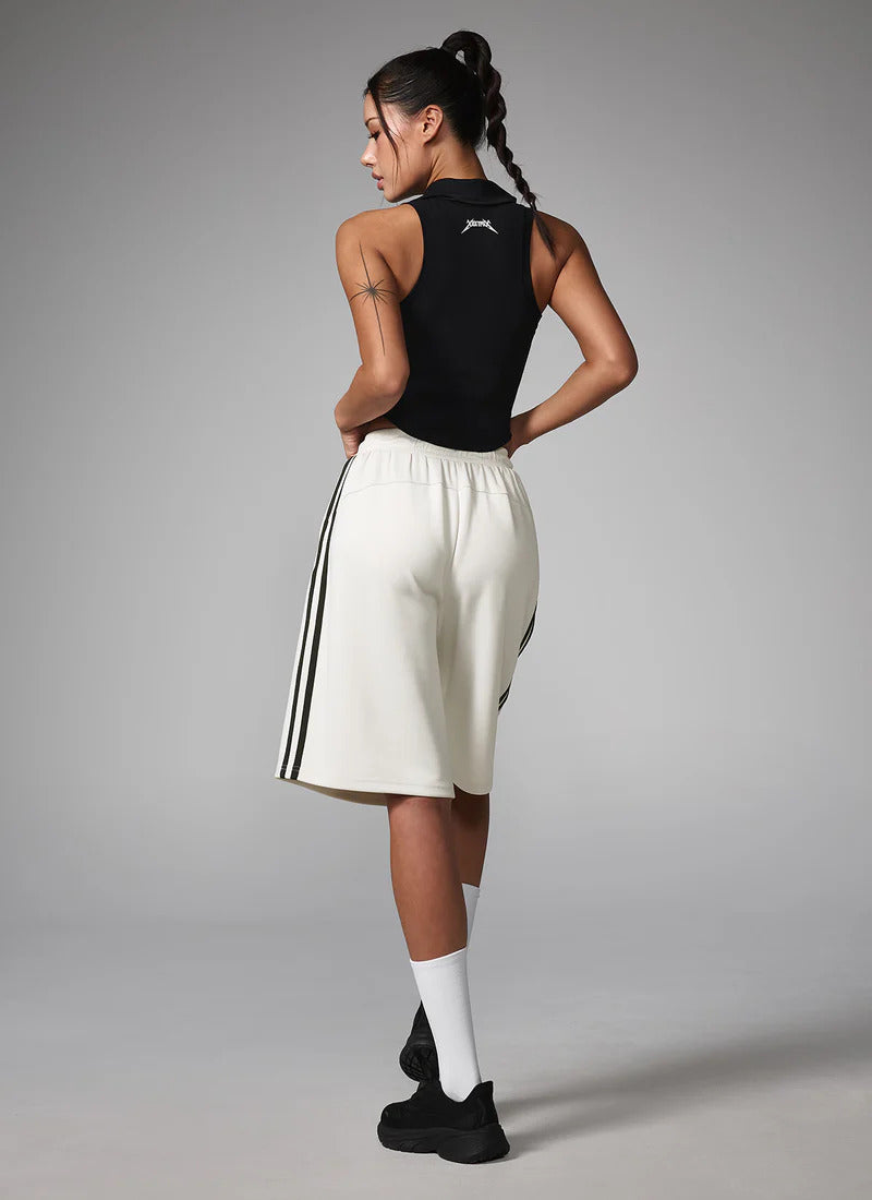 XEXYMIX NX Open Collar In-Pad Crop Top in Black — image 2