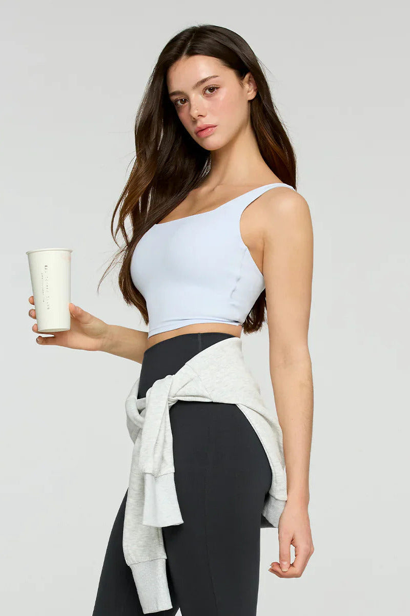 Black Label Power Rise Back Twist Crop Top and 300N Leggings SET - Black