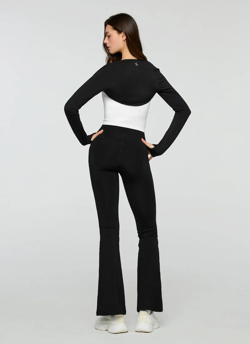 XEXYMIX V-Up 3D Plus Bootcut Leggings in Black — image 2