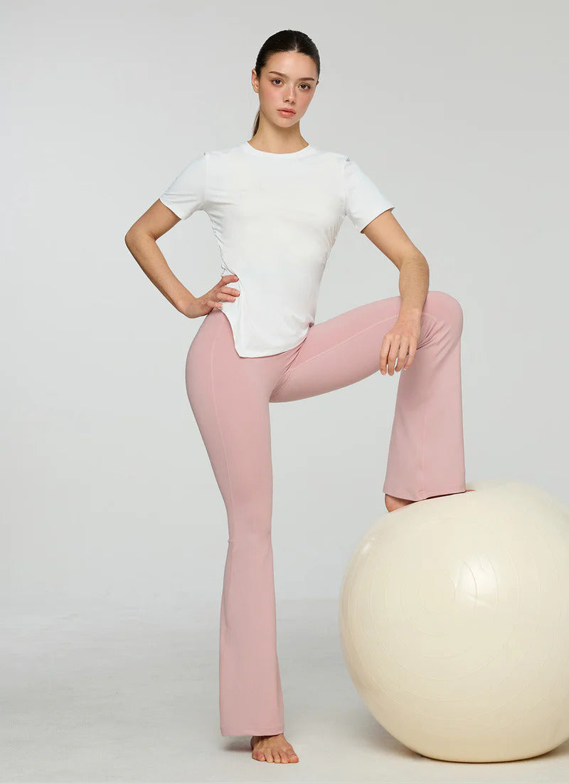 XEXYMIX V-Up 3D Plus Bootcut Leggings in Soft Pink — image 2