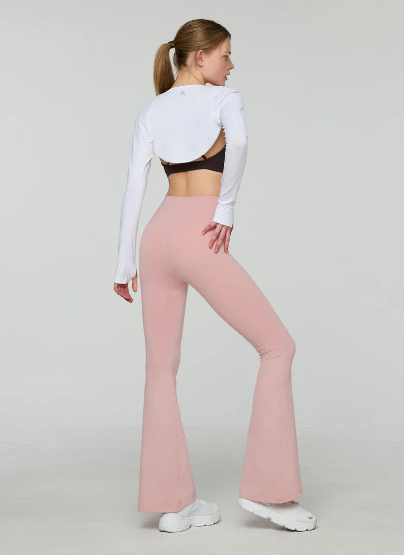 XEXYMIX V-Up 3D Plus Bootcut Leggings in Soft Pink — image 3