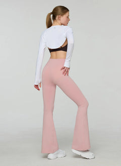 XEXYMIX V-Up 3D Plus Bootcut Leggings in Soft Pink — image 3