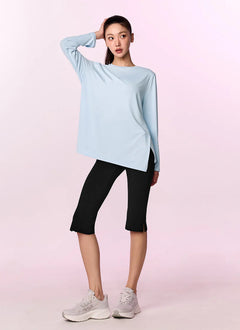XEXYMIX Comfort Fine Capri Leggings in Black — image 1