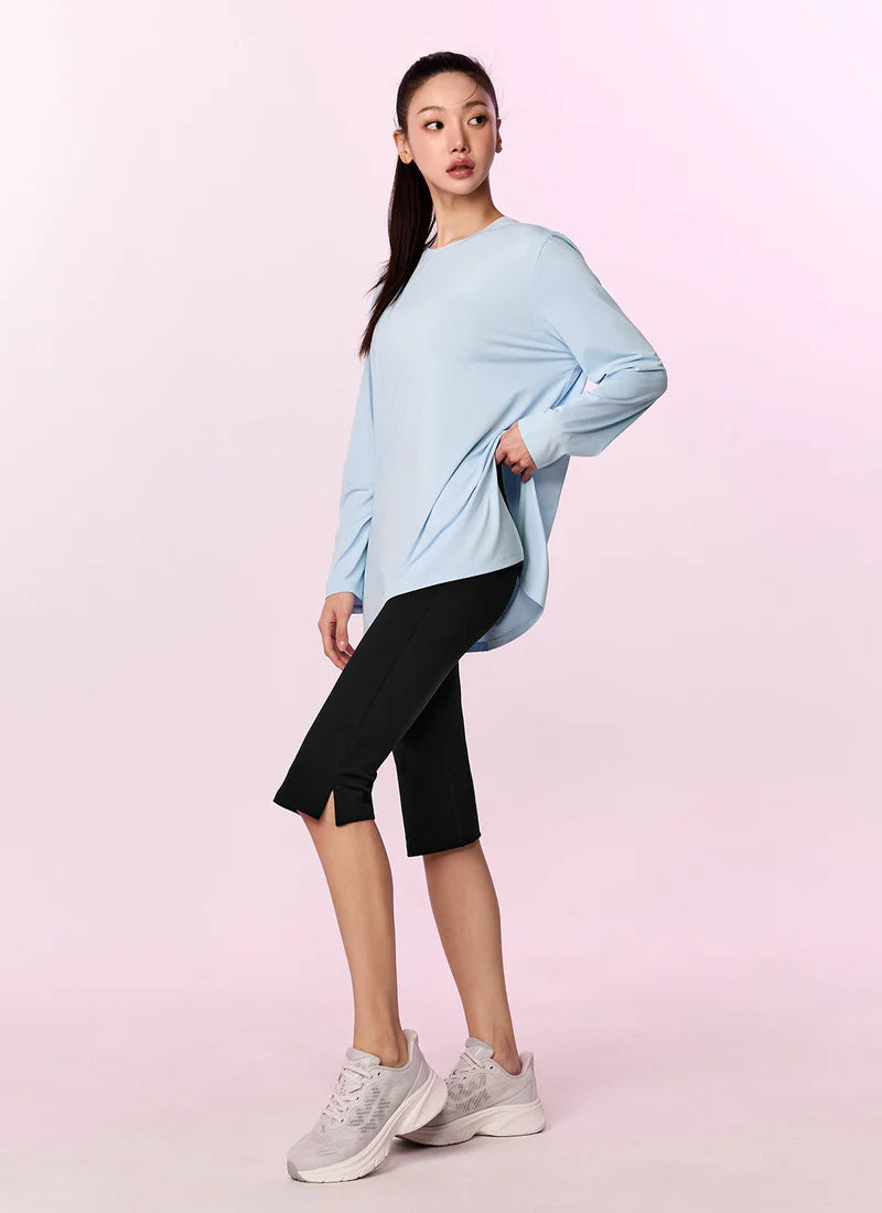 XEXYMIX Comfort Fine Capri Leggings in Black — image 2