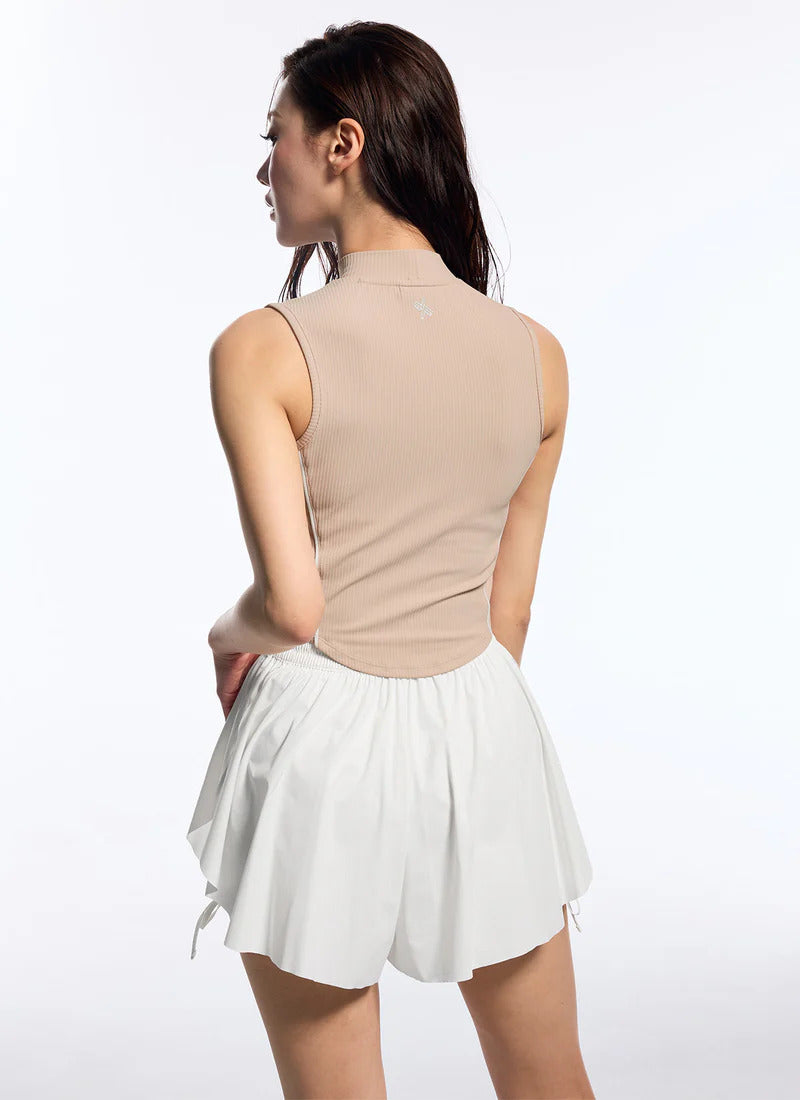 XEXYMIX Air Light Shirring 2-in-1 Shorts in Ivory — image 4