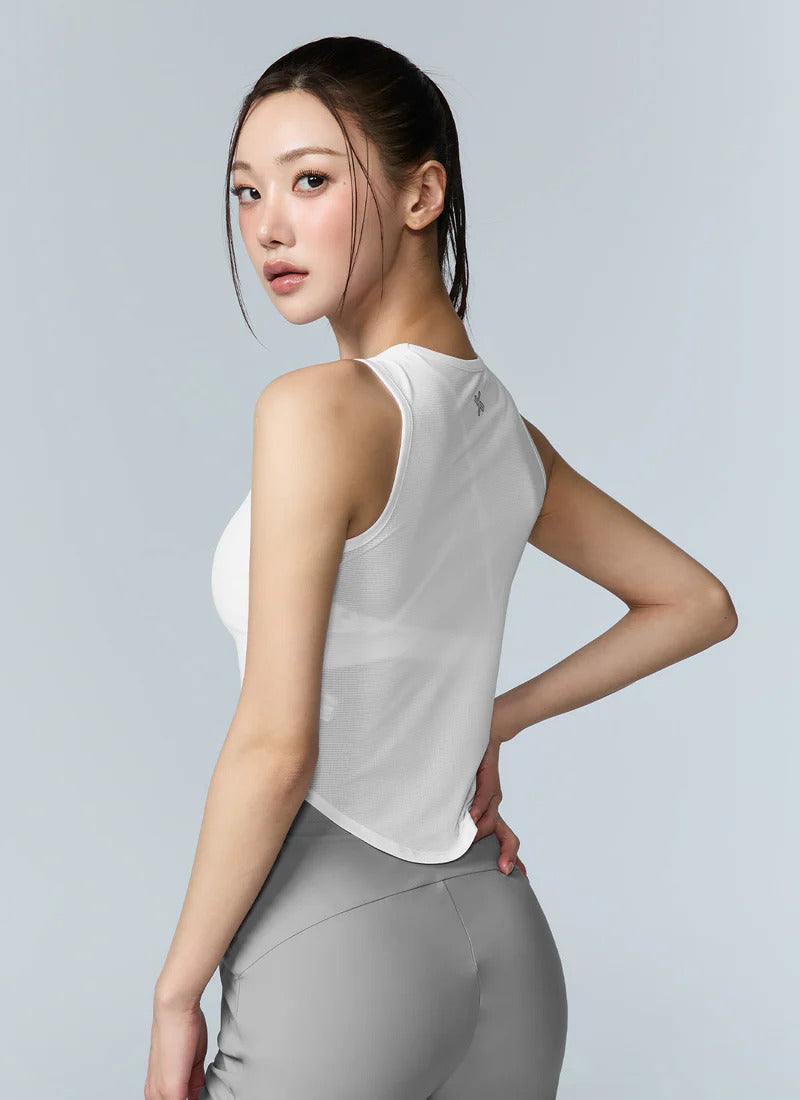 XEXYMIX Ice Scent Sleeveless Top in Ivory — image 4