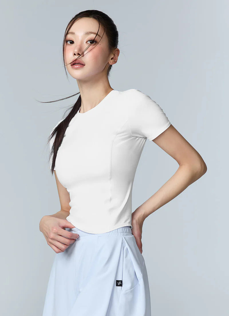 XEXYMIX Cooling Princess Short Sleeve Top in Ivory — image 2