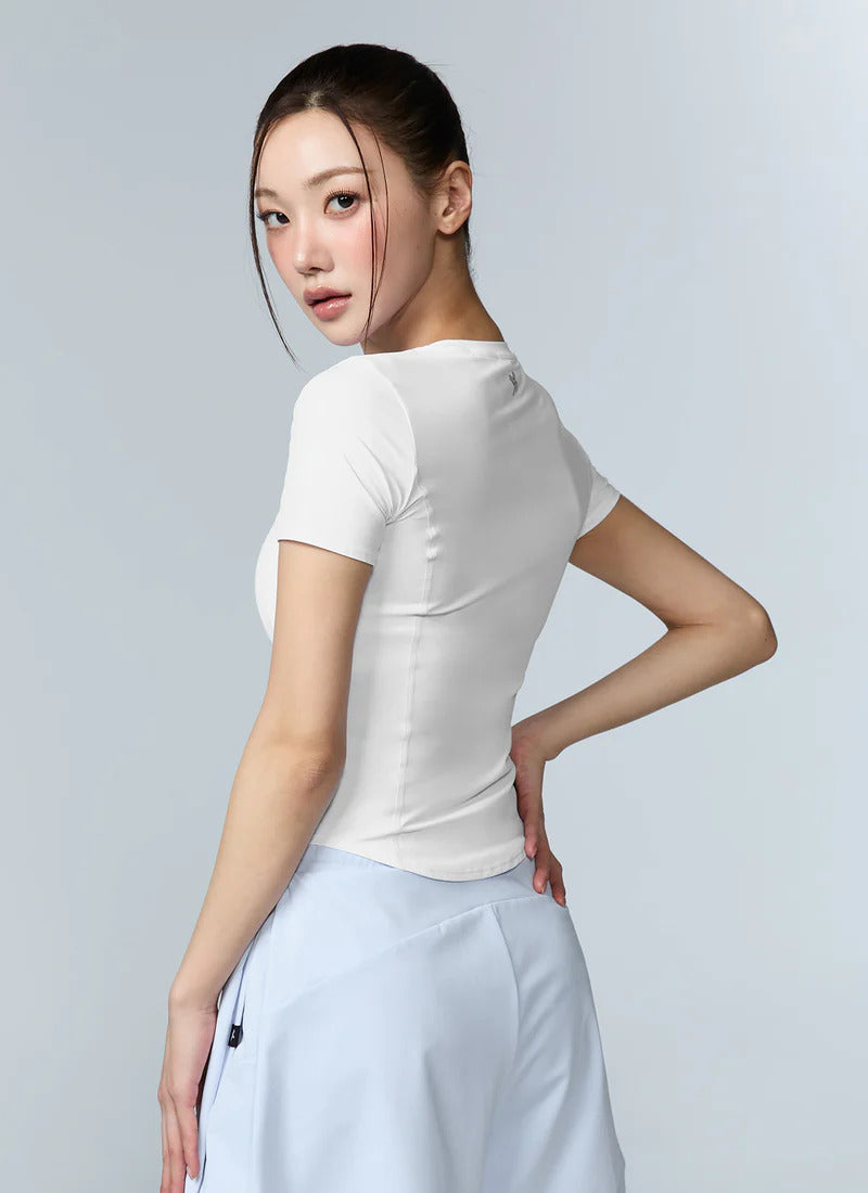 XEXYMIX Cooling Princess Short Sleeve Top in Ivory — image 4