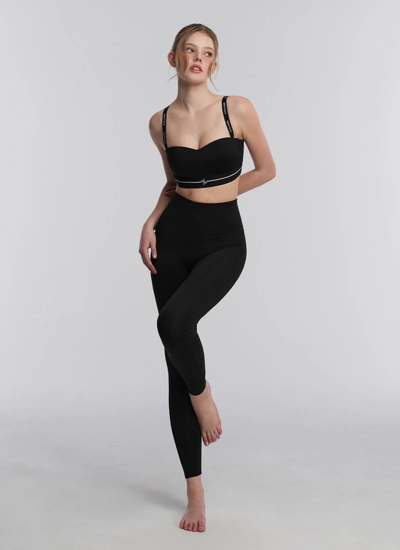 XEXYMIX Back Lettering Water Leggings in Black — image 2
