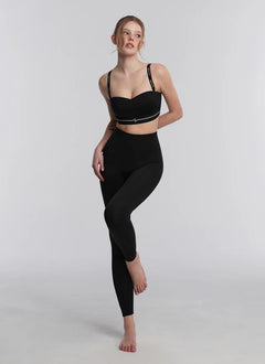 XEXYMIX Back Lettering Water Leggings in Black — image 2