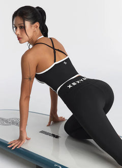 XEXYMIX Back Lettering Water Leggings in Black — image 4