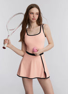 XEXYMIX French Contrast 2-in-1 Dress in Peach Brush — image 4