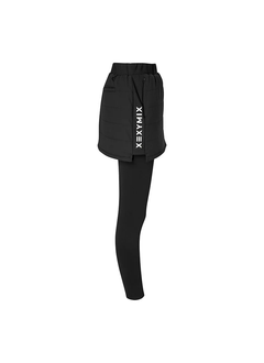 XEXYMIX Black Label Signature 360N Padded Skirt Fleece-Lined Leggings in Black — image 5