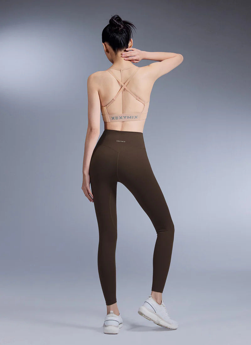 XEXYMIX V-Up 3D Plus Leggings in Chestnut Brown — image 2