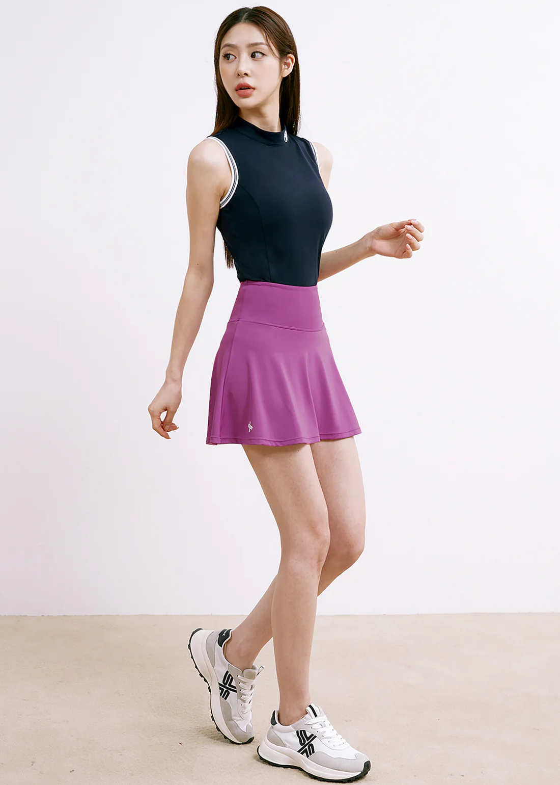 XEXYMIX Black Label Signature Life Flare Skirt in Fuchsia Magenta — image 2