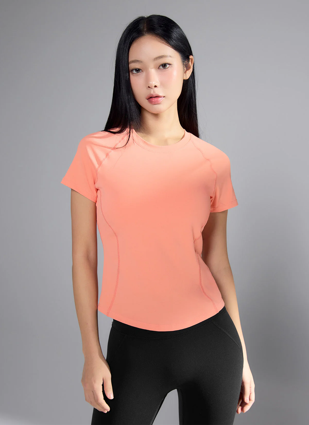 XEXYMIX Daily Feather Slim-Fit Short Sleeve in Papaya Orange — image 1