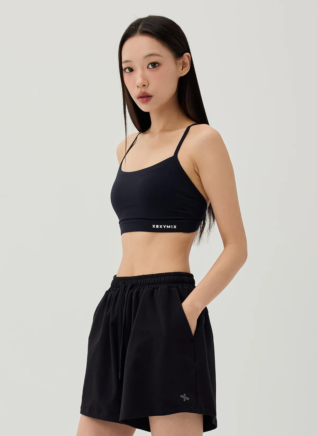 XEXYMIX Comfort Up Cross Back Top in Black — image 2