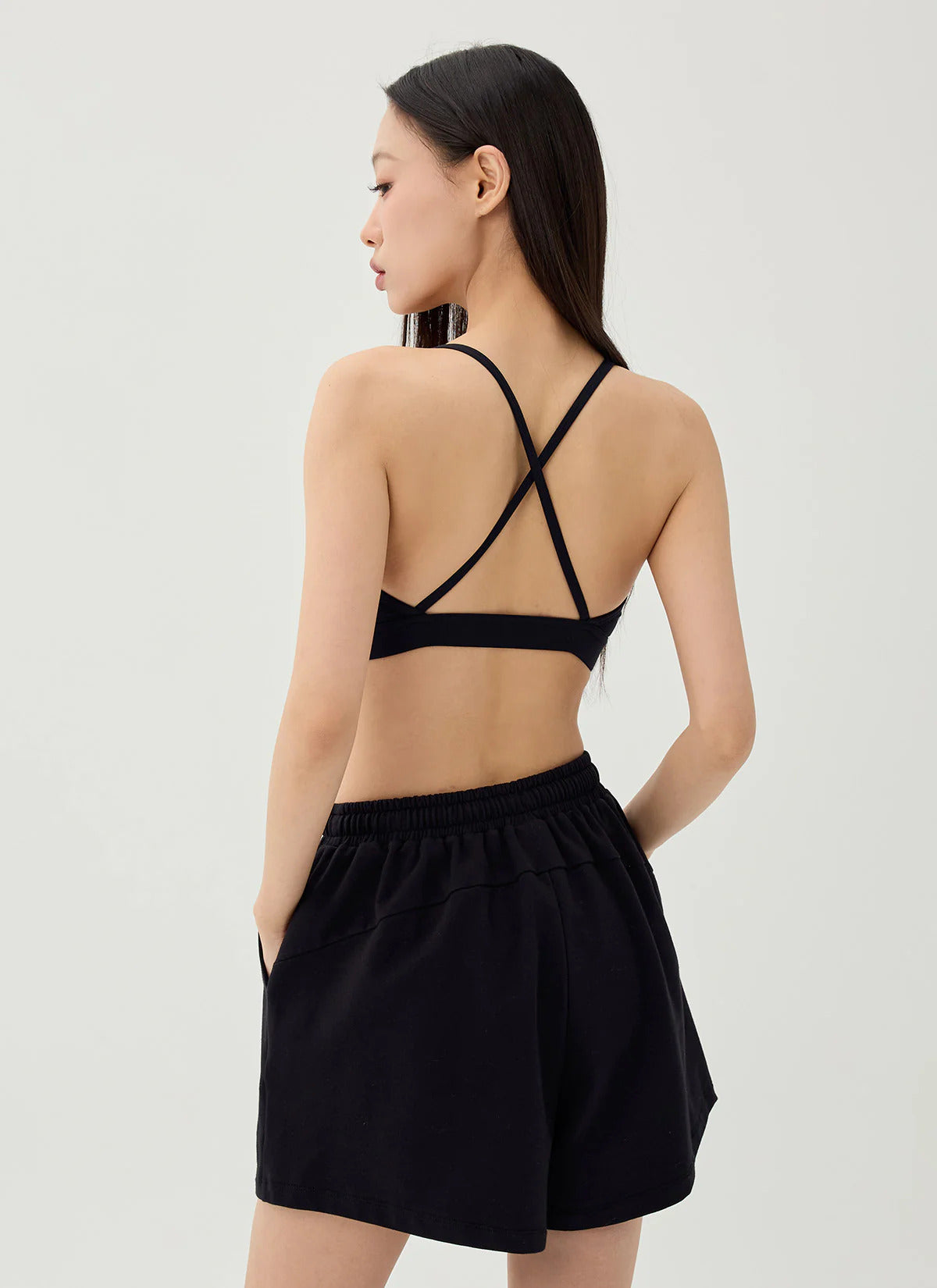 XEXYMIX Comfort Up Cross Back Top in Black — image 3