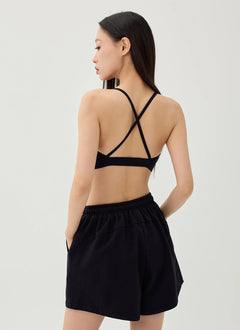 XEXYMIX Comfort Up Cross Back Top in Black — image 3