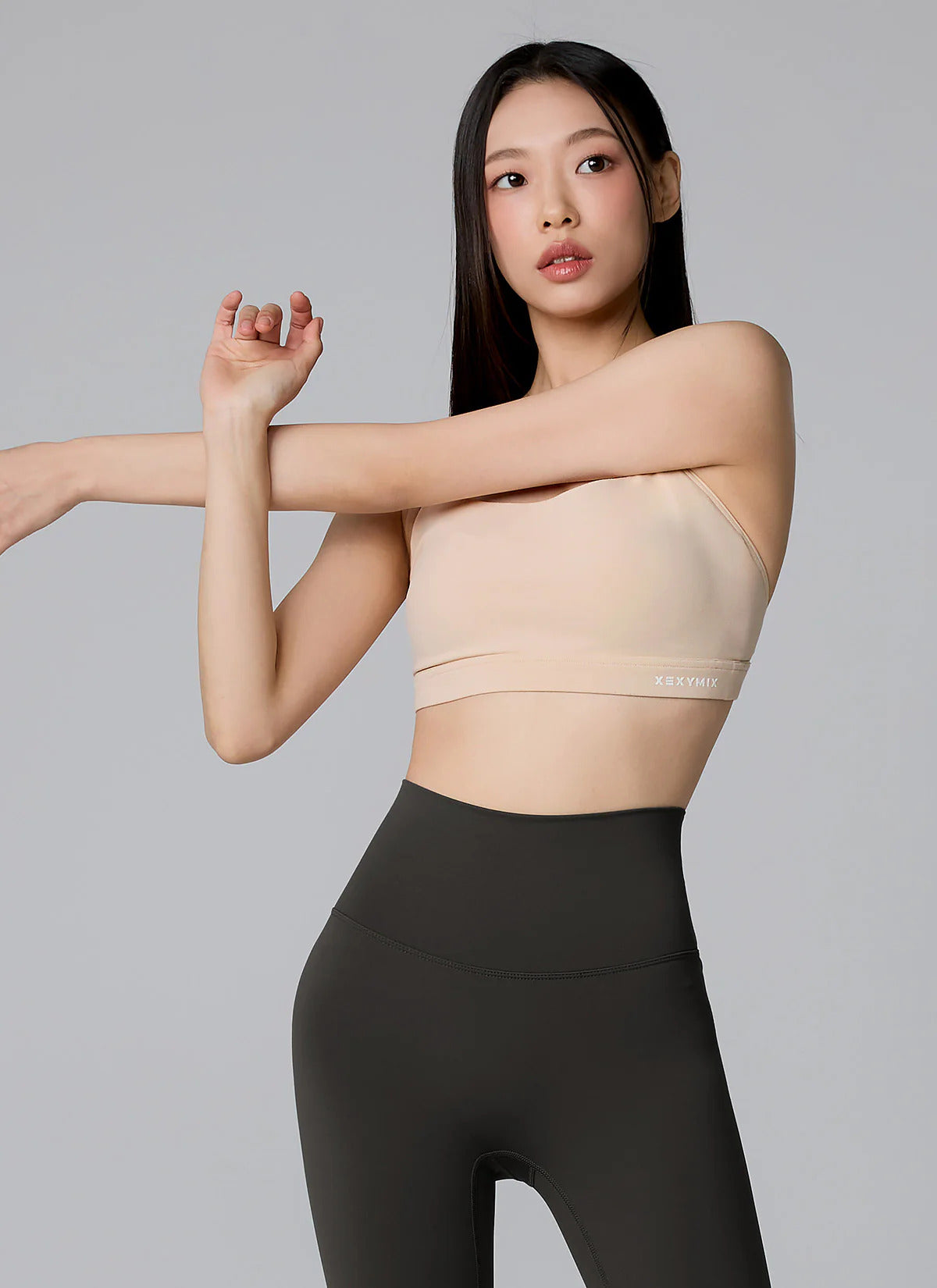 XEXYMIX Comfort Up Cross Back Top in Pale Almond — image 1