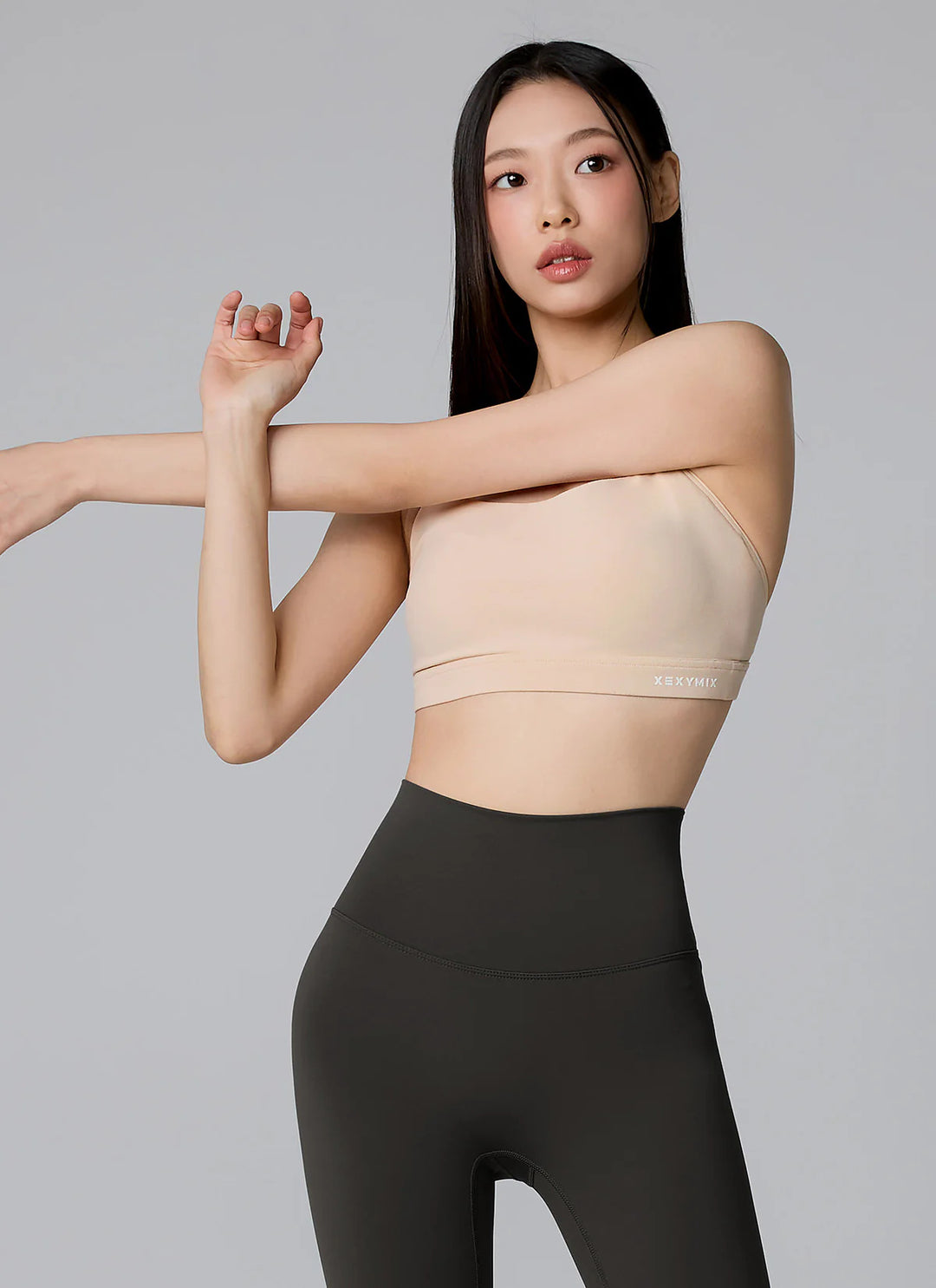 XEXYMIX Comfort Up Cross Back Top in Pale Almond — image 1