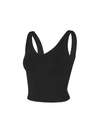 XEXYMIX Black Label Signature Breathe V-Neck Crop Top in Black — image 1