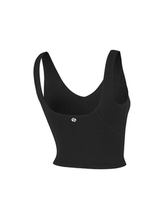 XEXYMIX Black Label Signature Breathe V-Neck Crop Top in Black — image 3