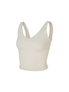 XEXYMIX Black Label Signature Breathe V-Neck Crop Top in Clay Beige — image 1