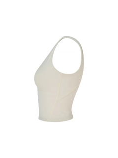 XEXYMIX Black Label Signature Breathe V-Neck Crop Top in Clay Beige — image 2