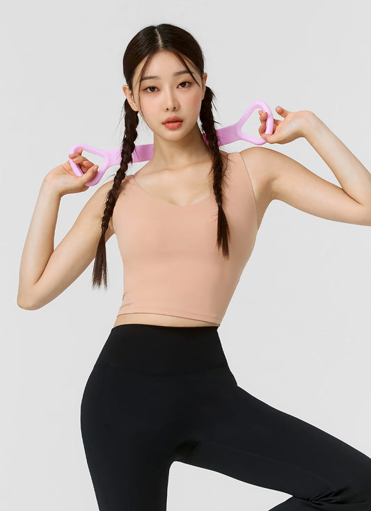 Black Label Signature Breathe V-Neck Crop Top