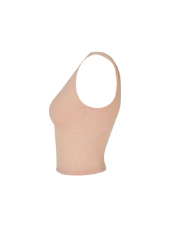 XEXYMIX Black Label Signature Breathe V-Neck Crop Top in Smoke Rose — image 2