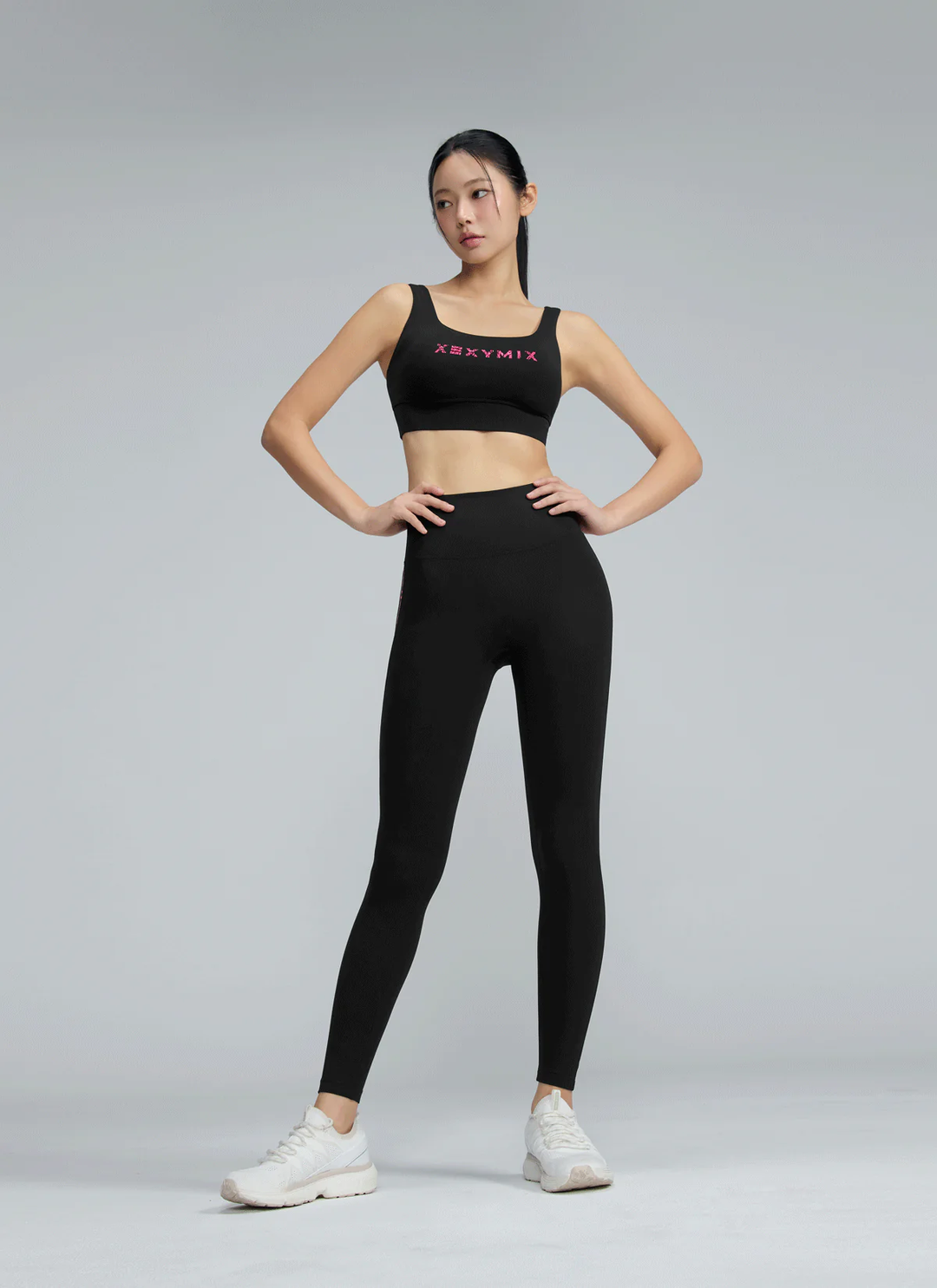 XEXYMIX Black Label Signature Power Rise Bra Top in Jenny Black — image 1