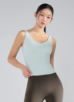 XEXYMIX Black Label Signature Breathe V-Neck Tank Top in Clear Sky — image 1