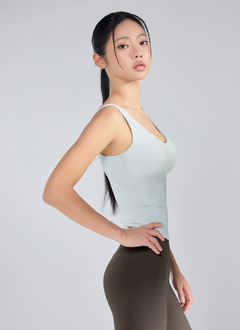 XEXYMIX Black Label Signature Breathe V-Neck Tank Top in Clear Sky — image 2