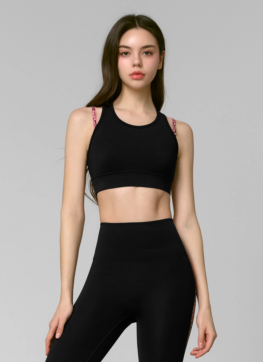 XEXYMIX Black Label Signature Power Rise Python Contrast Bra Top in Black — image 1
