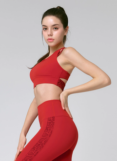 XEXYMIX Black Label Signature Power Rise Python Contrast Bra Top in Salsa Red — image 2