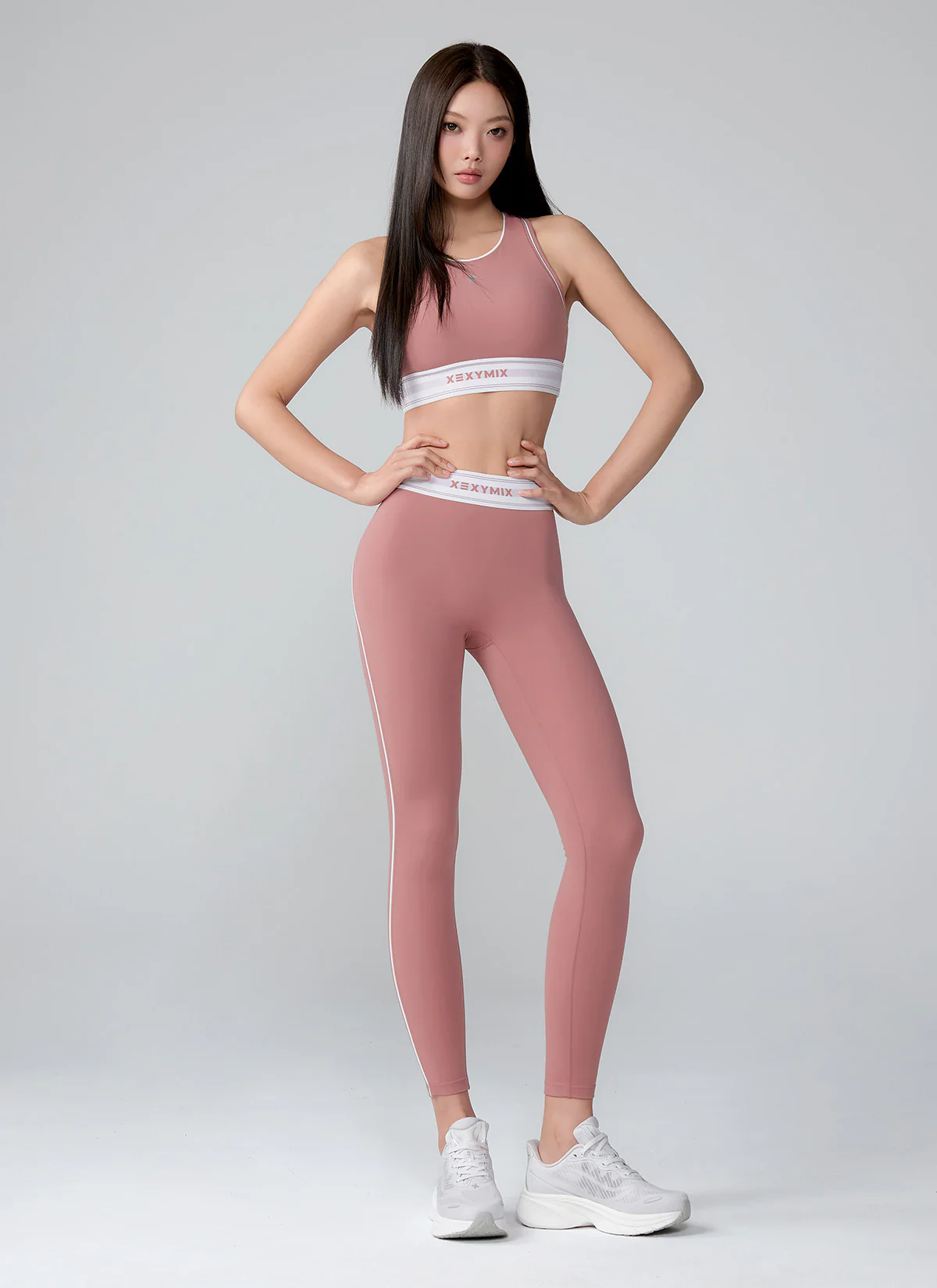 XEXYMIX Black Label Signature 360N Acti-Fit Leggings in Faded Rose — image 3