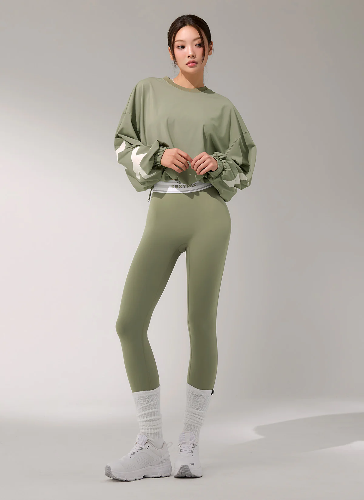 XEXYMIX Black Label Signature 360N Acti-Fit Leggings in Olive Khaki — image 1