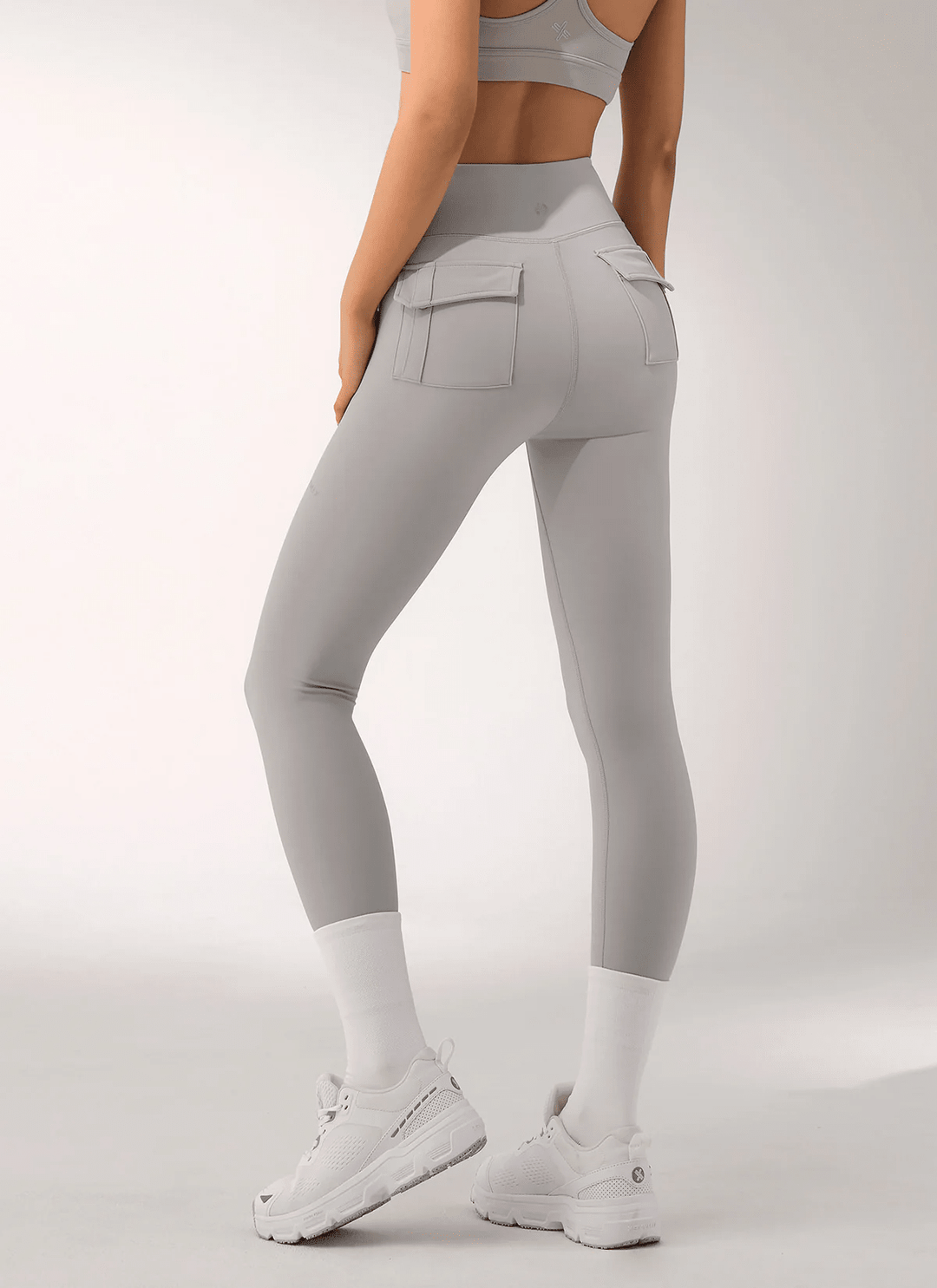XEXYMIX Black Label Signature 360N Hip Pocket Leggings in Natural Gray — image 3