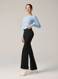 XEXYMIX Black Label Signature Power Rise Fleece-Lined Bootcut Pants in Black — image 2
