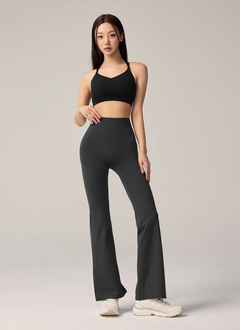 XEXYMIX Black Label Signature Power Rise Fleece-Lined Bootcut Pants in Flint Stone — image 1