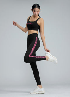 XEXYMIX Black Label Signature Power Rise Python Contrast Leggings in Black — image 1