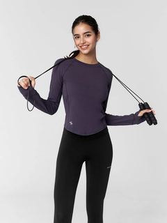 XEXYMIX High-Intensity Finger Hole Long Sleeve in Black Berry — image 1