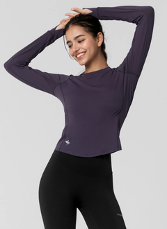 XEXYMIX High-Intensity Finger Hole Long Sleeve in Black Berry — image 3