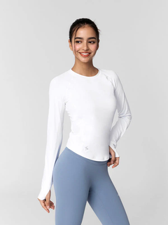 XEXYMIX High-Intensity Finger Hole Long Sleeve in Ivory — image 1