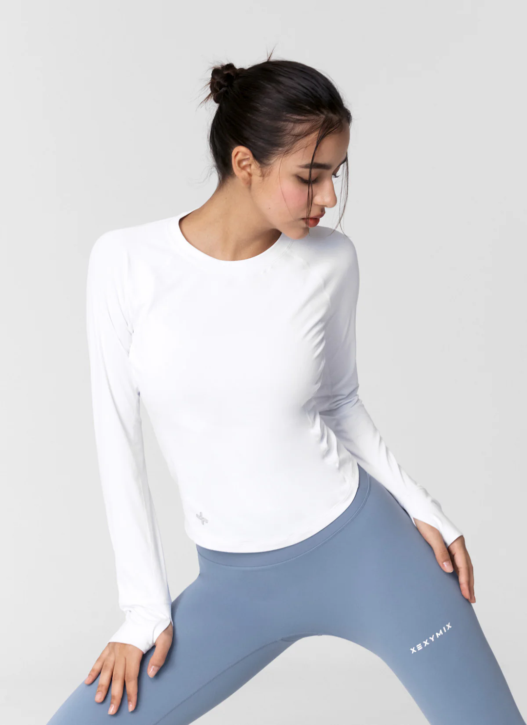 XEXYMIX High-Intensity Finger Hole Long Sleeve in Ivory — image 2