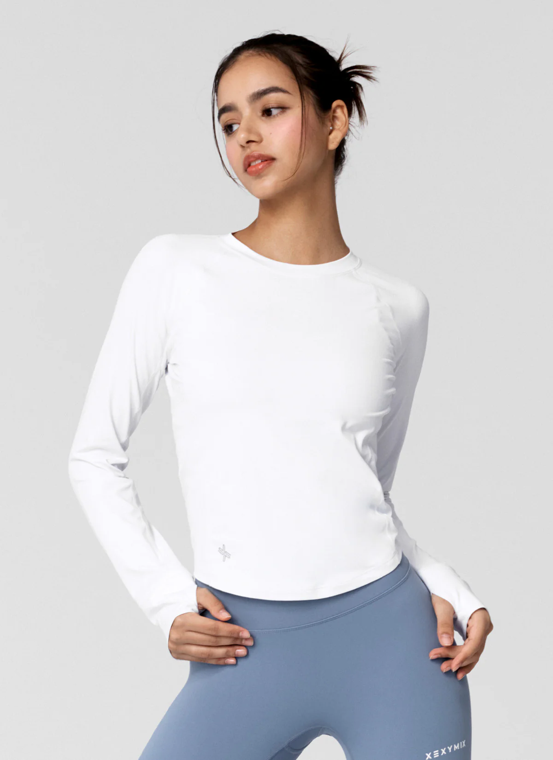 XEXYMIX High-Intensity Finger Hole Long Sleeve in Ivory — image 3