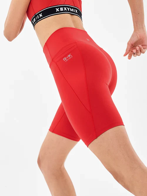 XEXYMIX RX Black Label Signature 360N Pocket Leggings (4.5-Length) in Pop Red — image 2